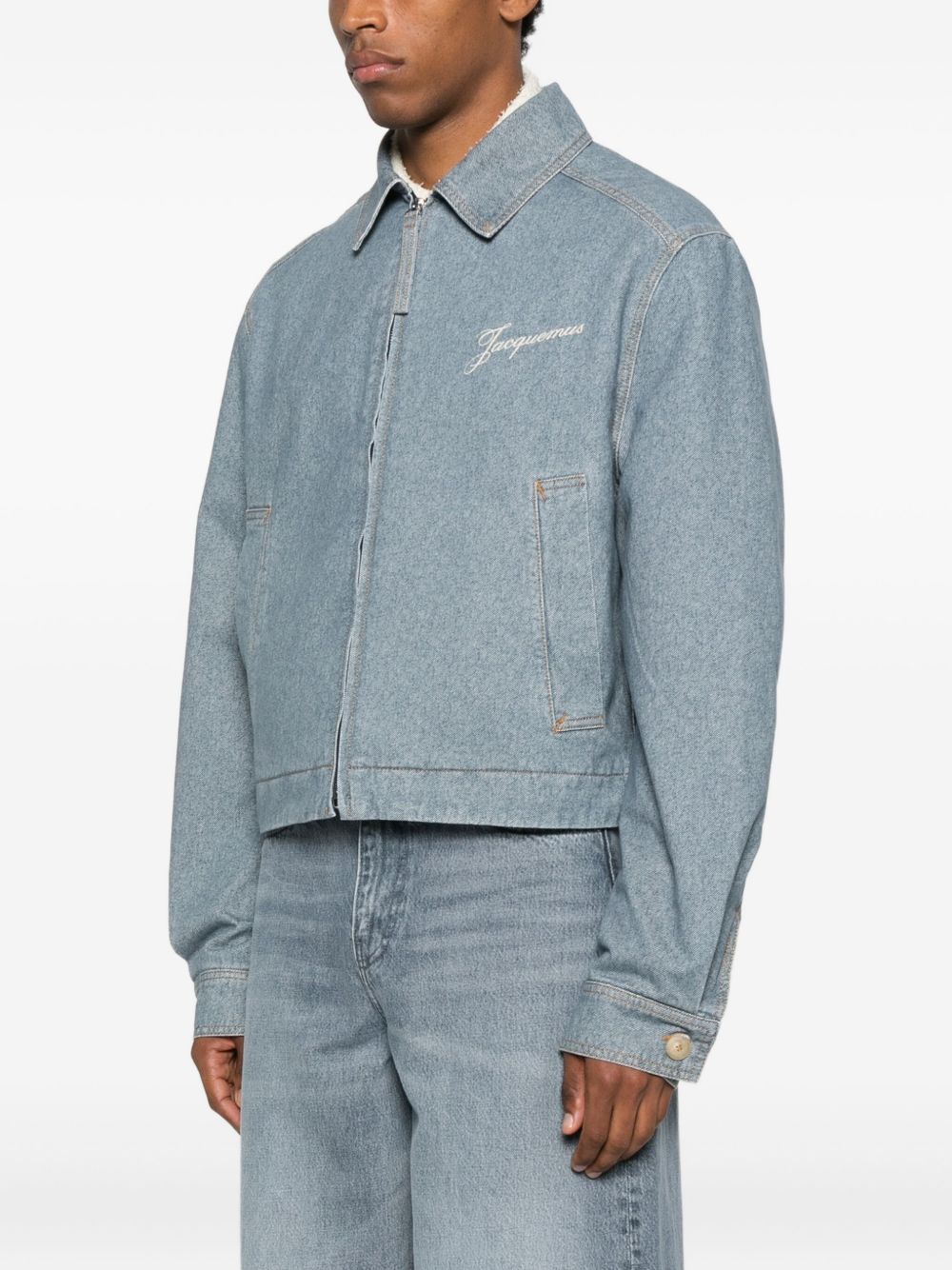 zip-fastening logo-detail jacket