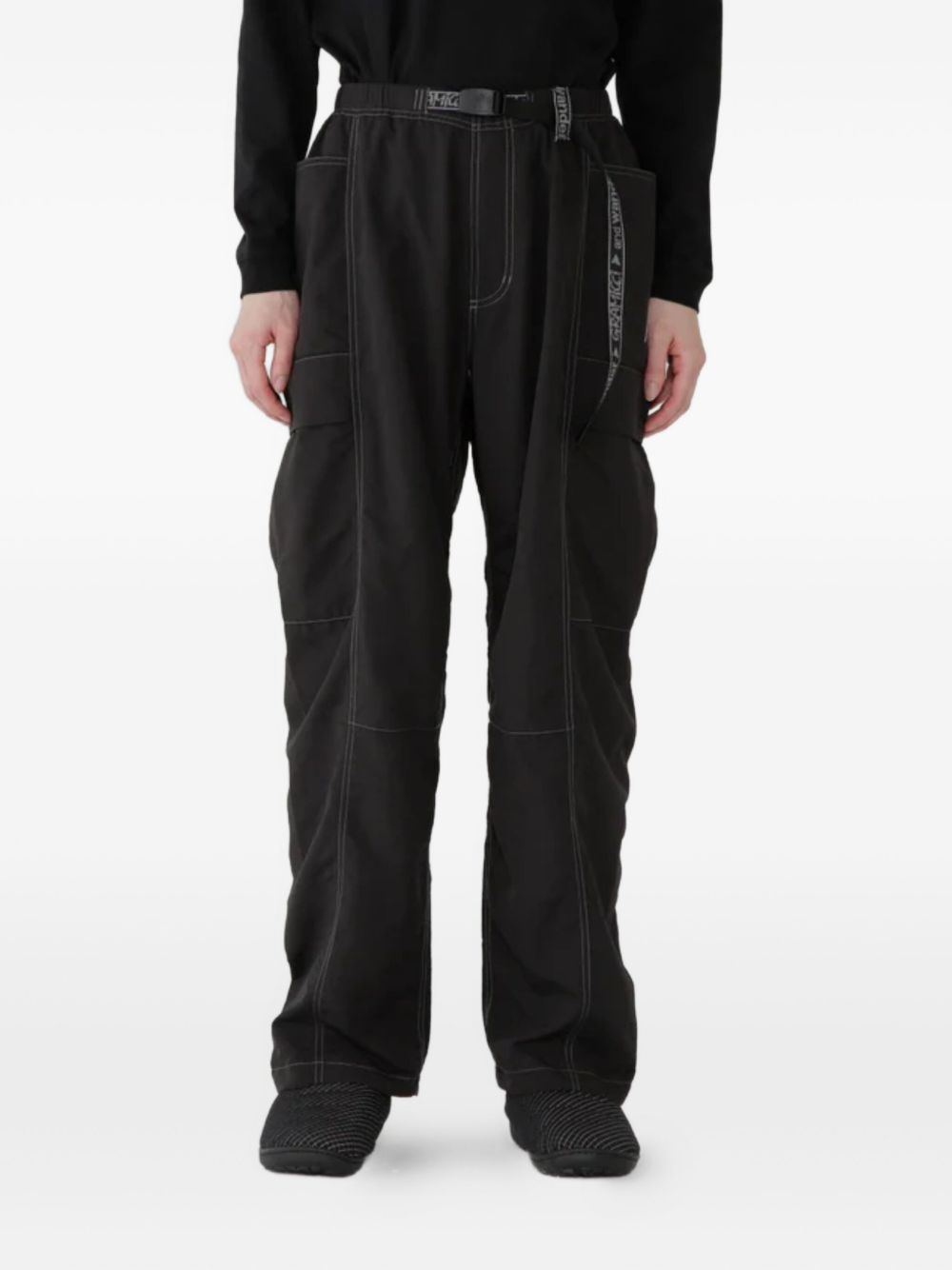 belted panelled trousers