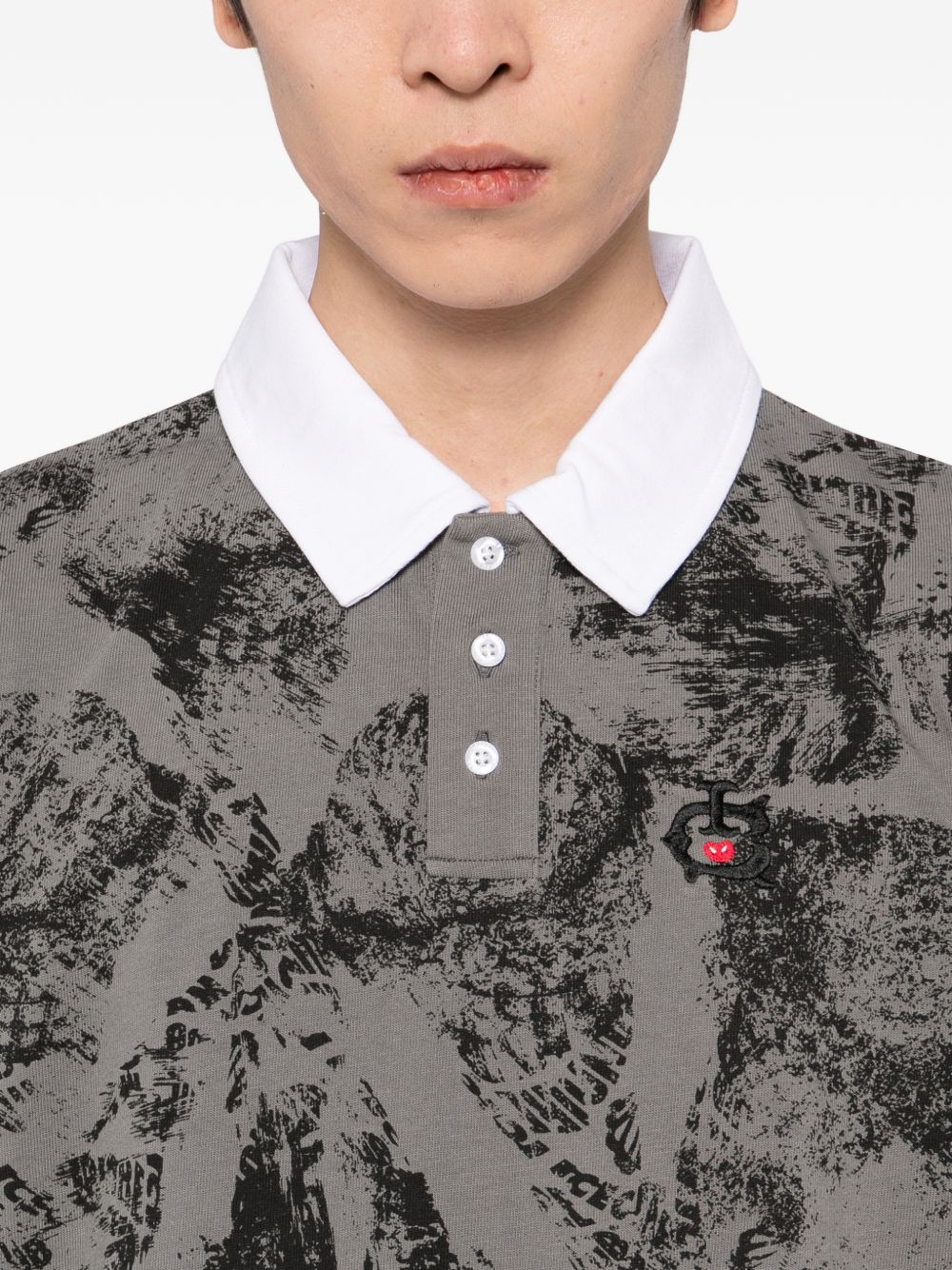 cone-stamp polo shirt