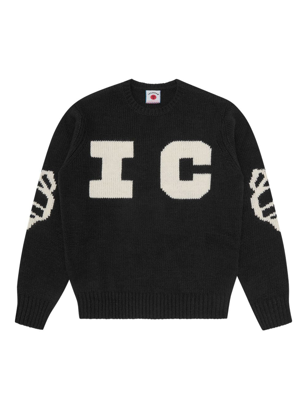 graphic intarsia sweatshirt