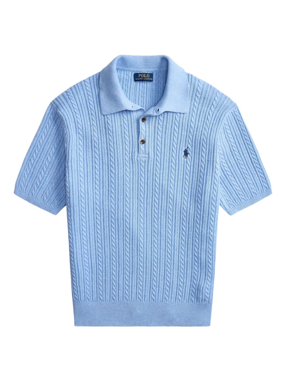 cable-knit polo shirt