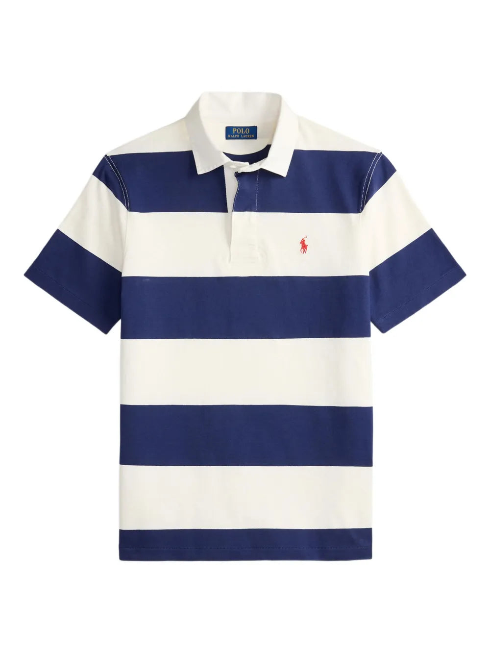 striped short-sleeve polo shirt