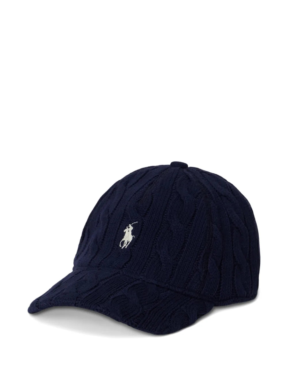 Cable-Knit Logo-Detail Cap