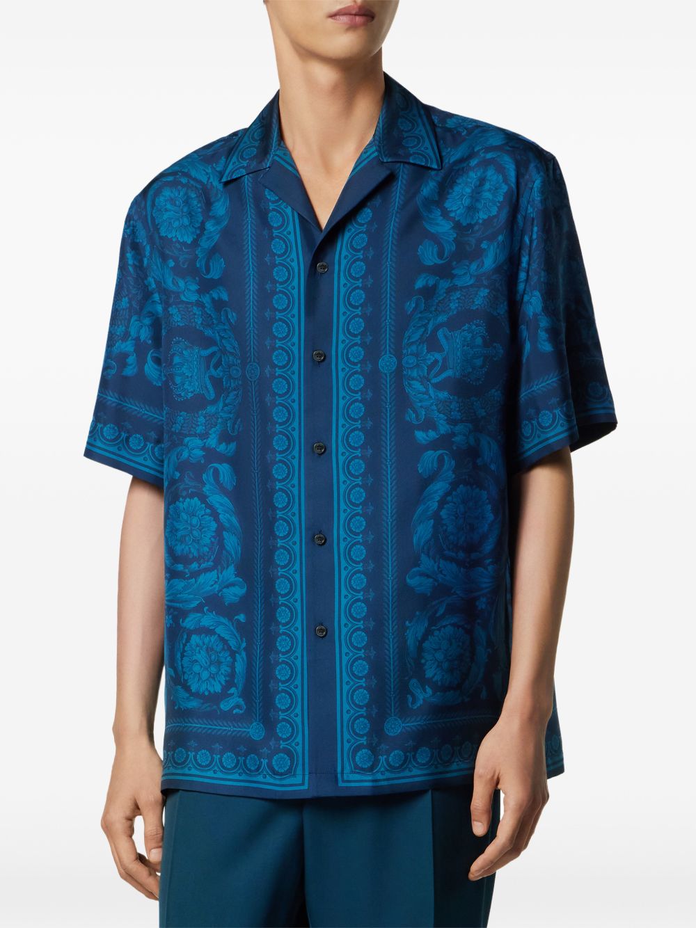 barocco-print short-sleeve shirt
