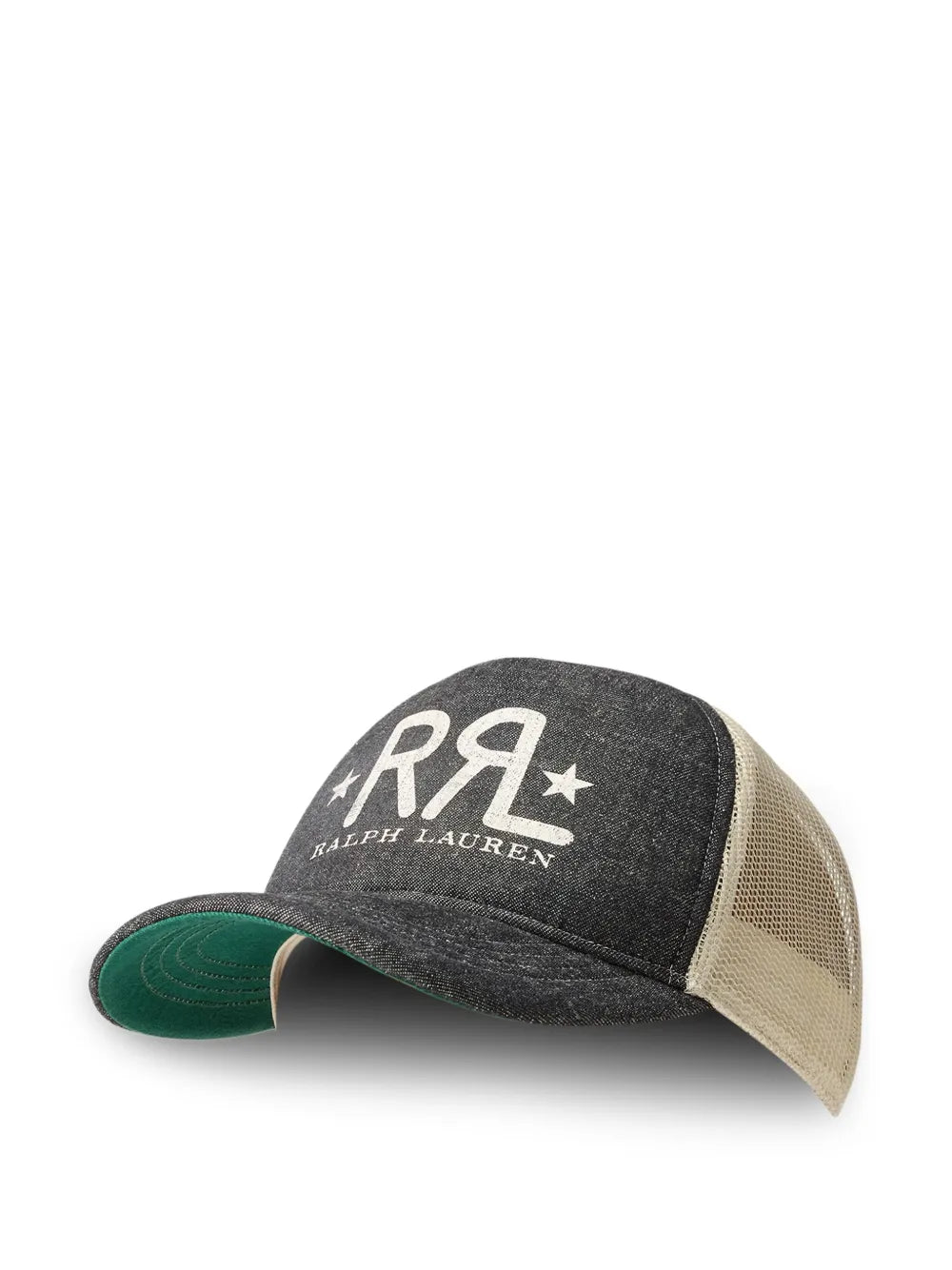 logo-print mesh cap