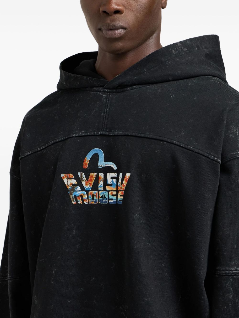 x Evisu graphic-print hoodie