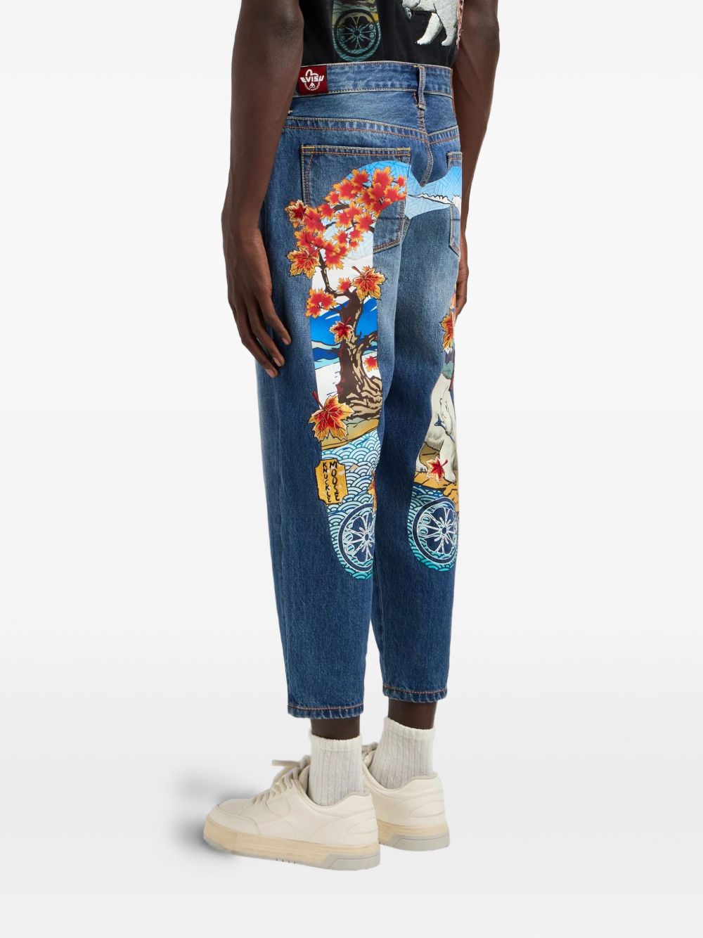 x Evisu embroidered-logo jeans 