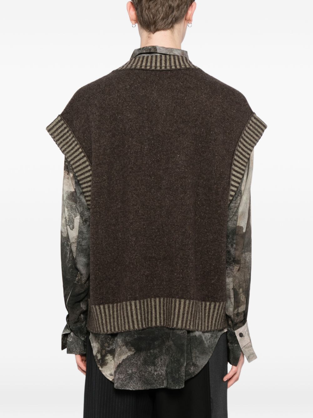 sleeveless v-neck vest