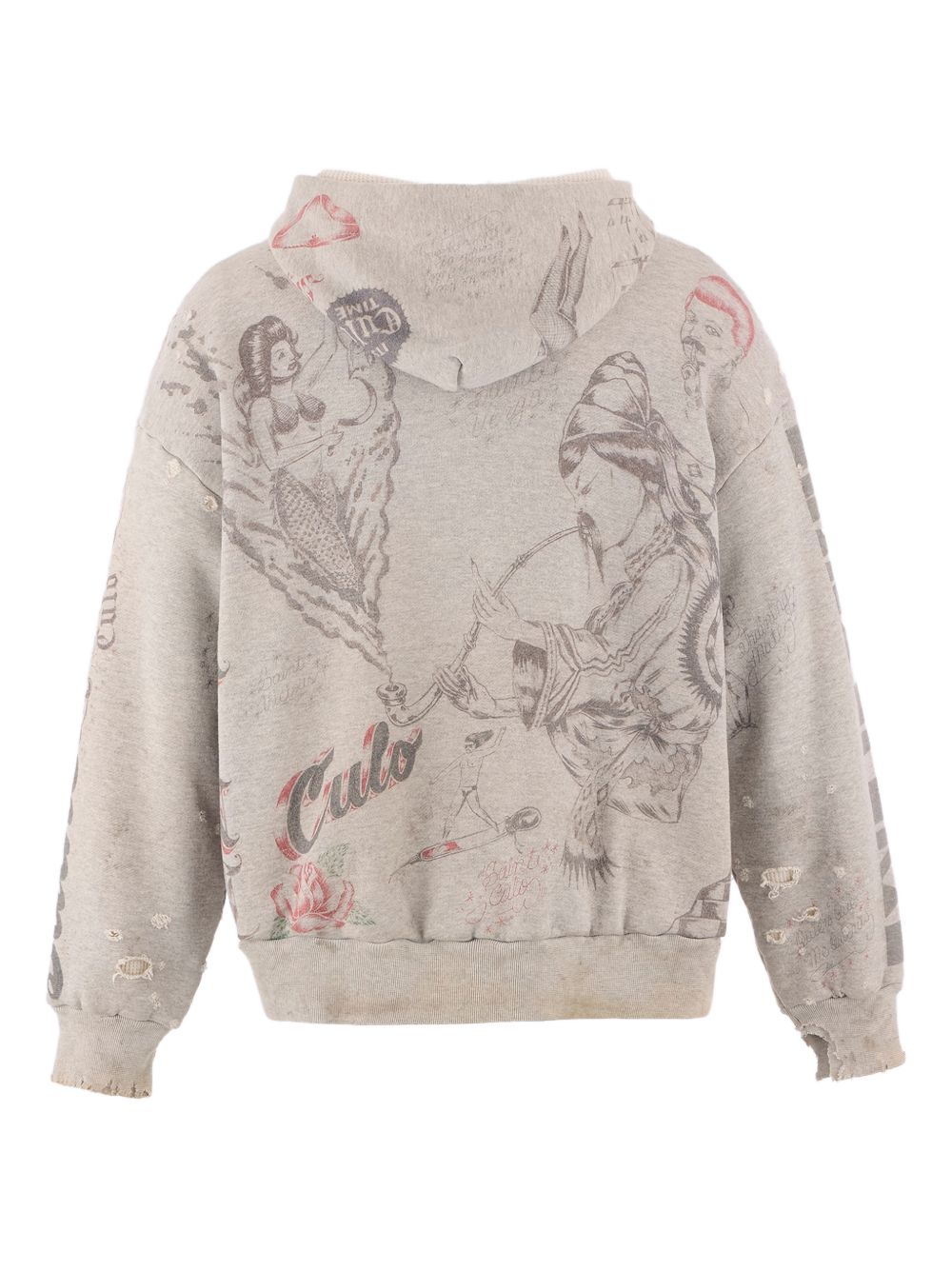 graphic-print hoodie