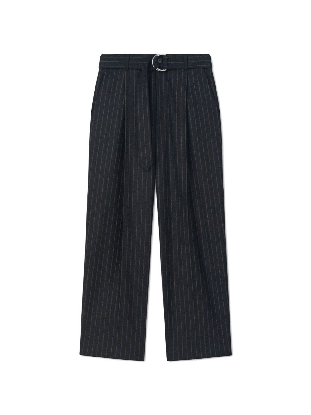 Colten belt pinstripe trousers