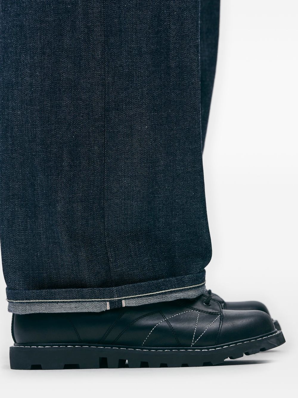 contrast-stitch jeans