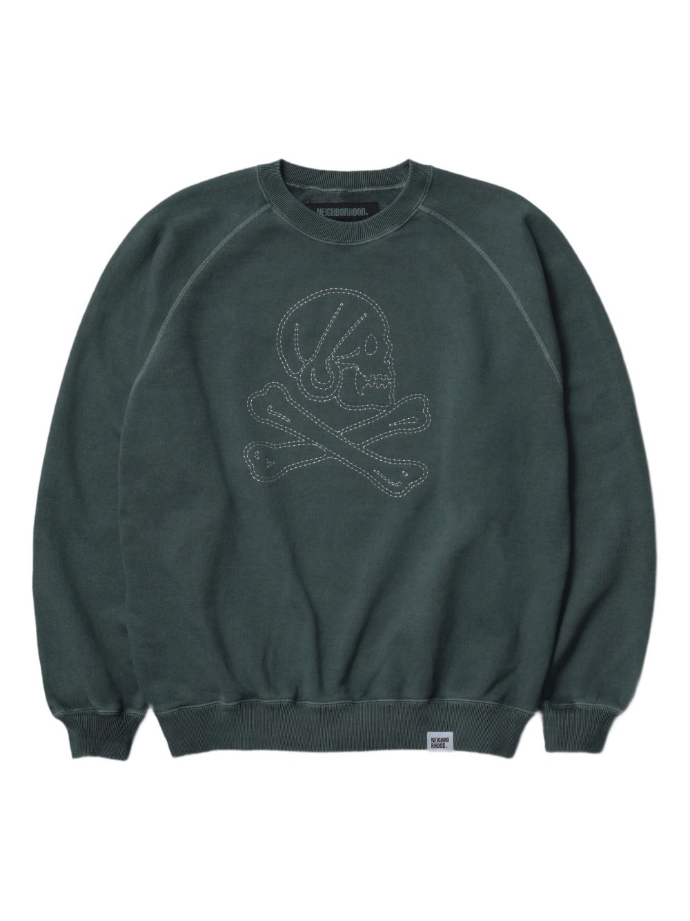 skull-embroidered sweatshirt