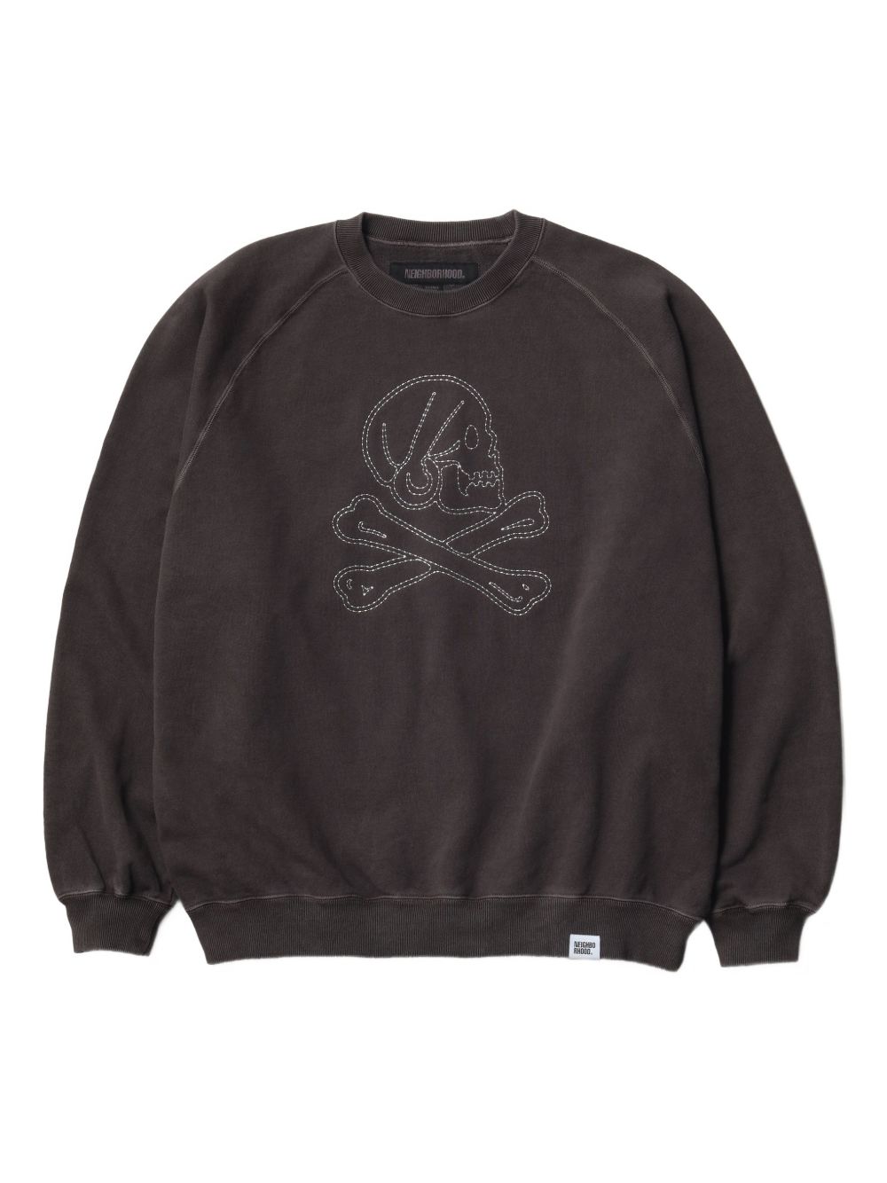 skull-embroidered sweatshirt