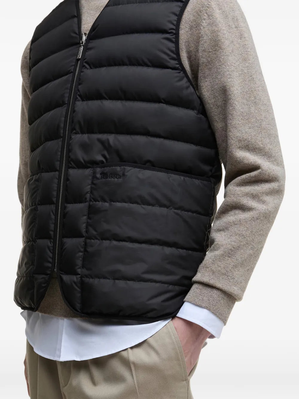 zip quilted jacket