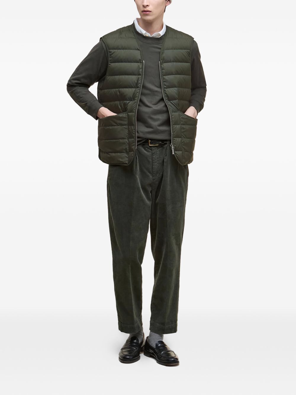 zip quilted jacket