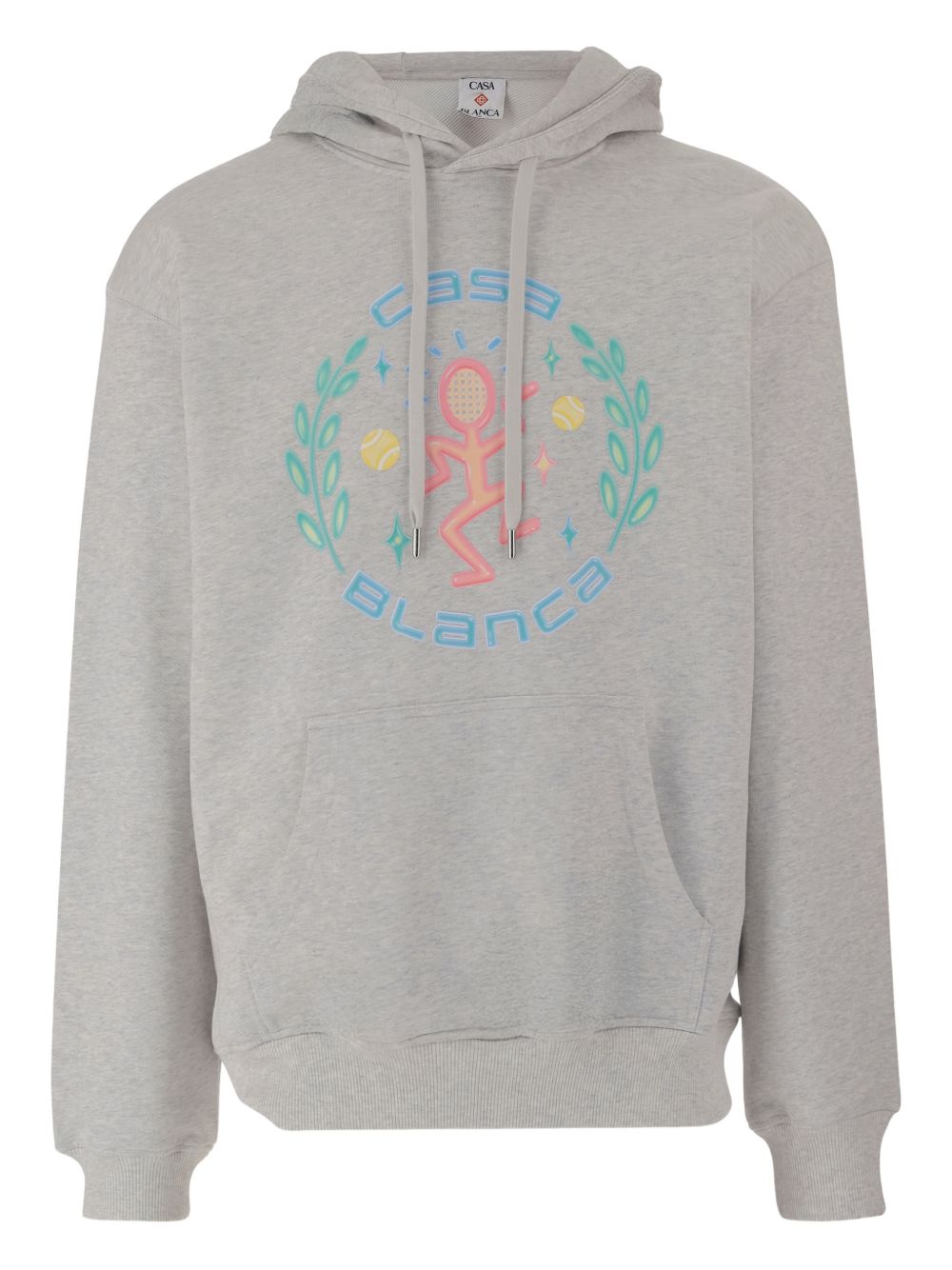 adjustable hood logo sweatshirt