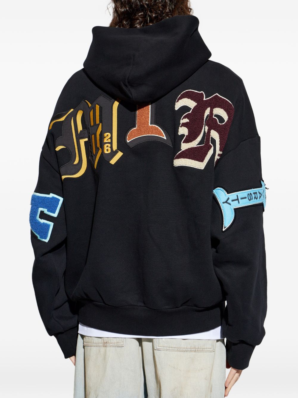 logo-appliqué full-zip hoodie