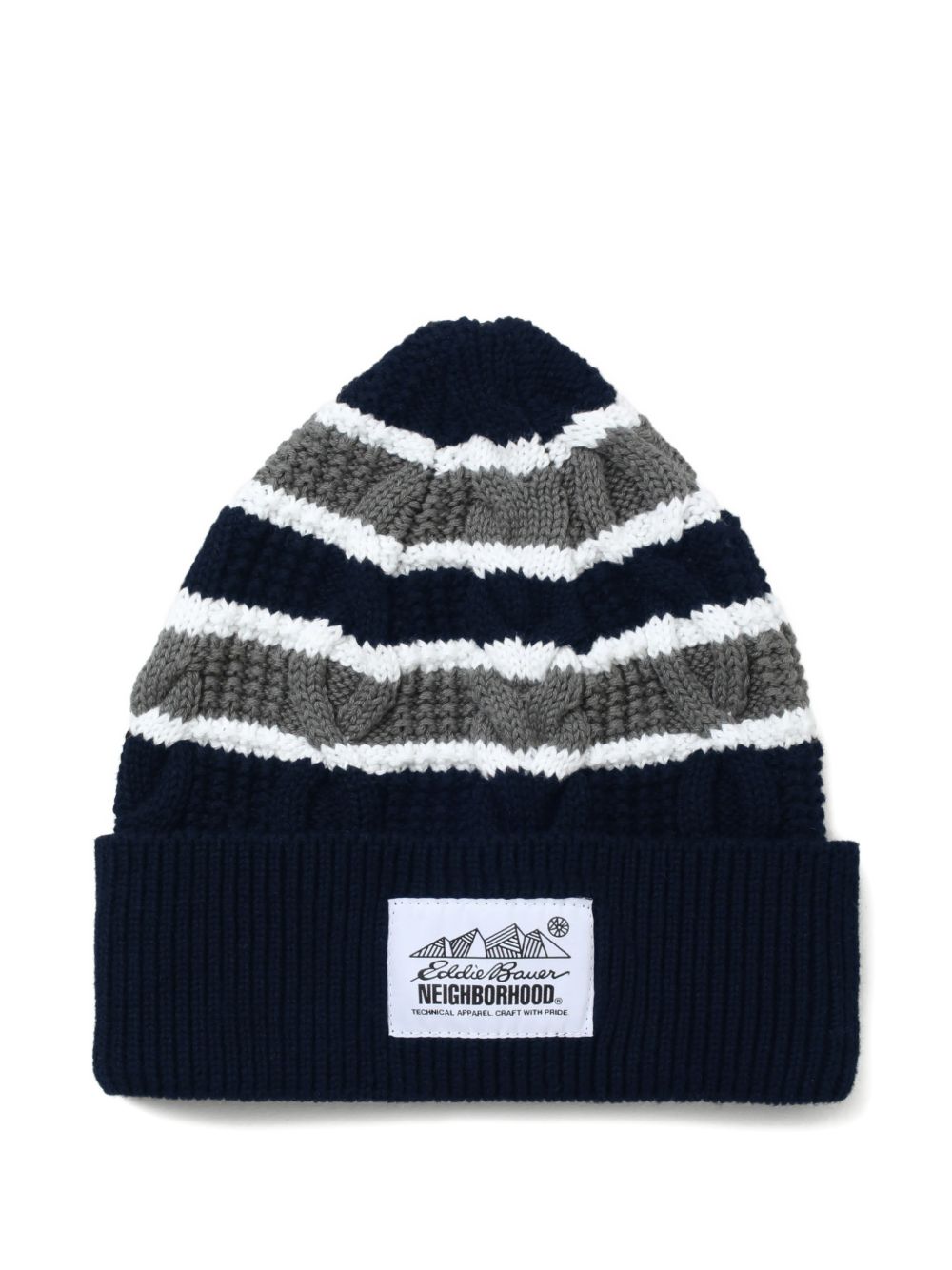 x Eddie Bauer striped beanie hat