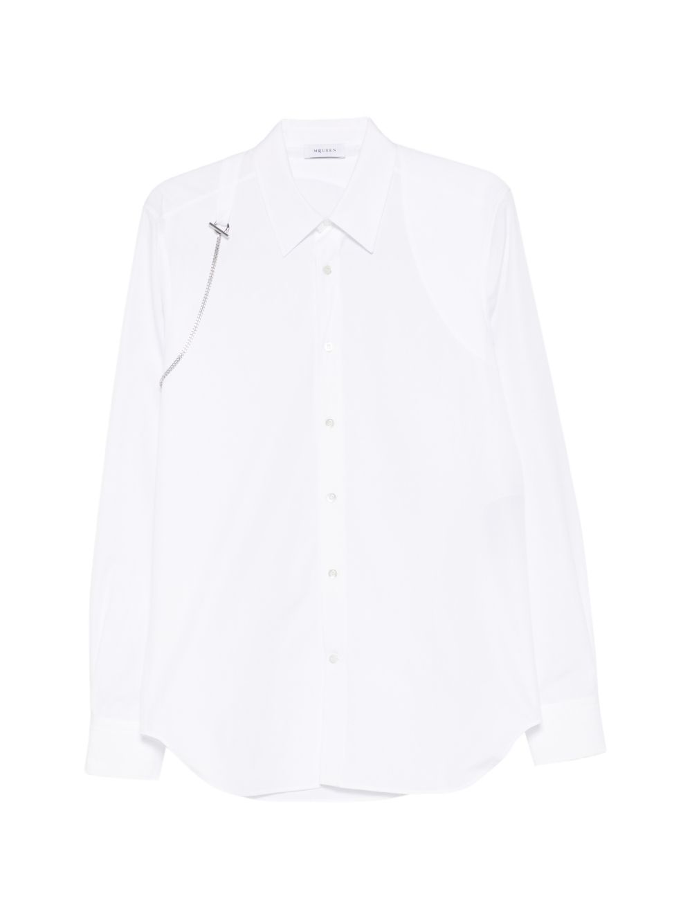 chain-detail shirt