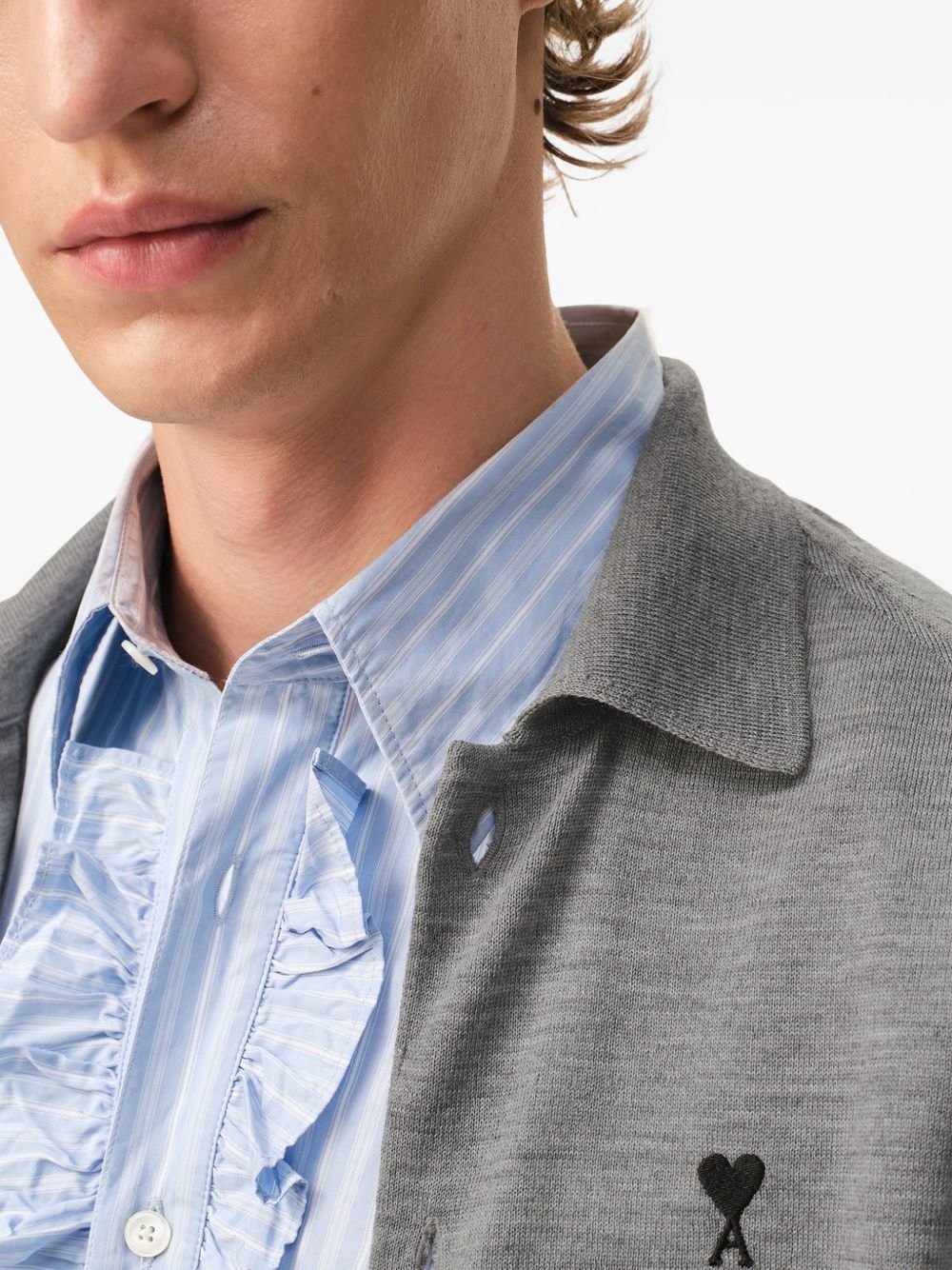Ami De Coeur embroidered cardigan