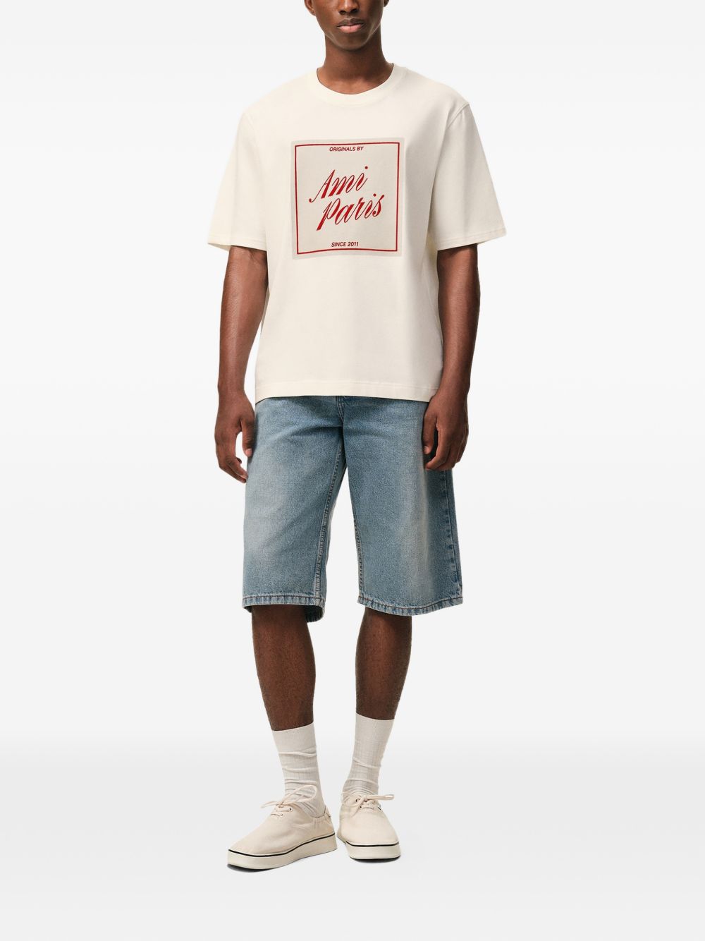 heritage print heart T-shirt