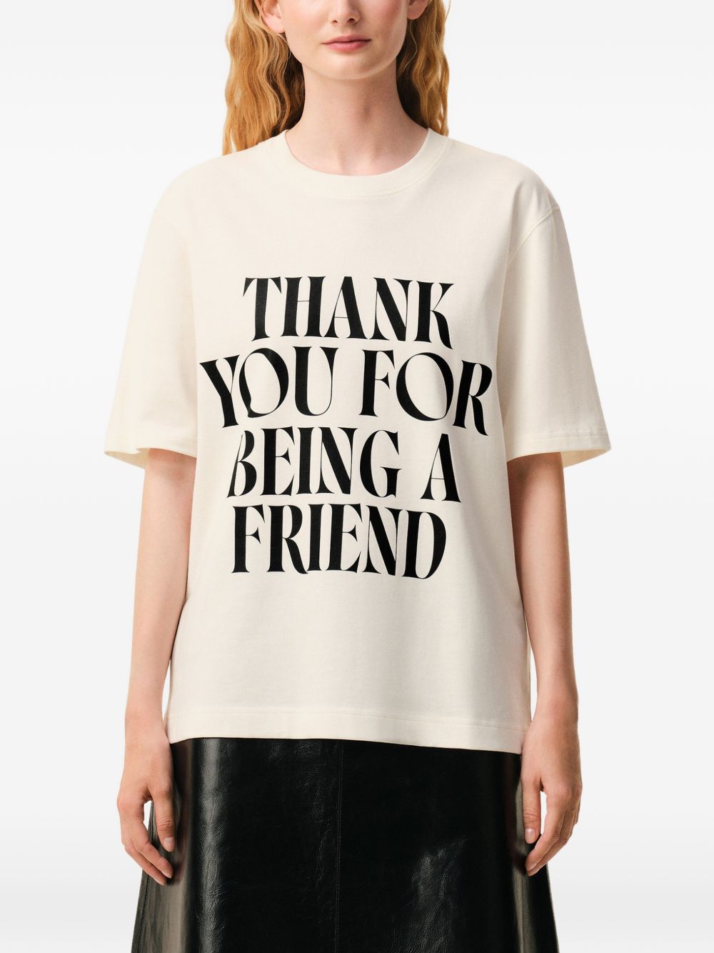 signature-print crew-neck T-shirt