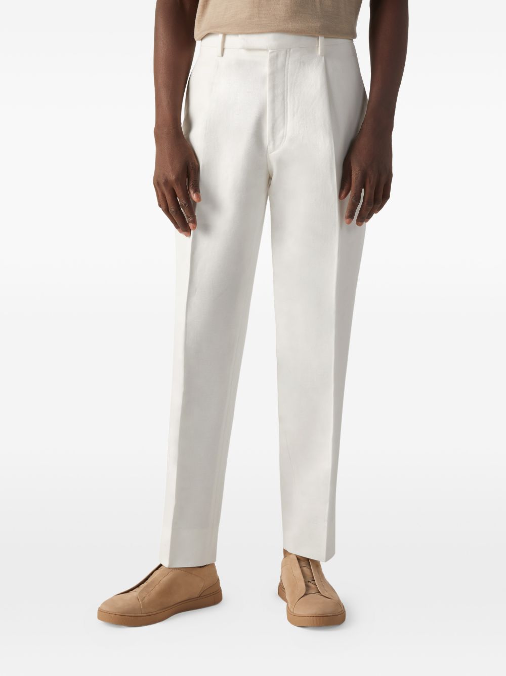 Oasi pleated cotton pants