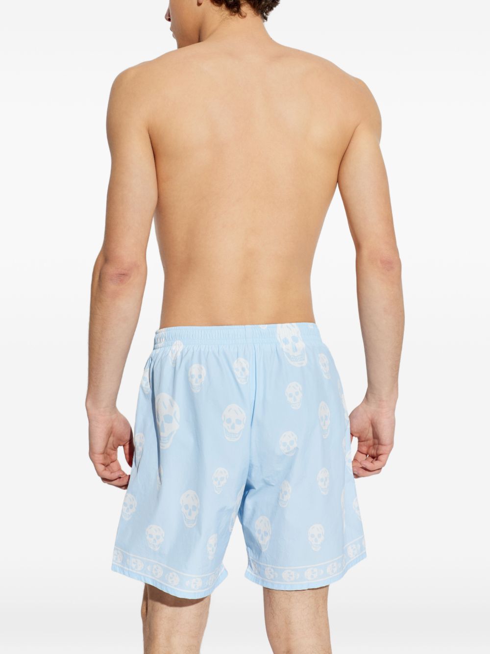 skull print swim shorts