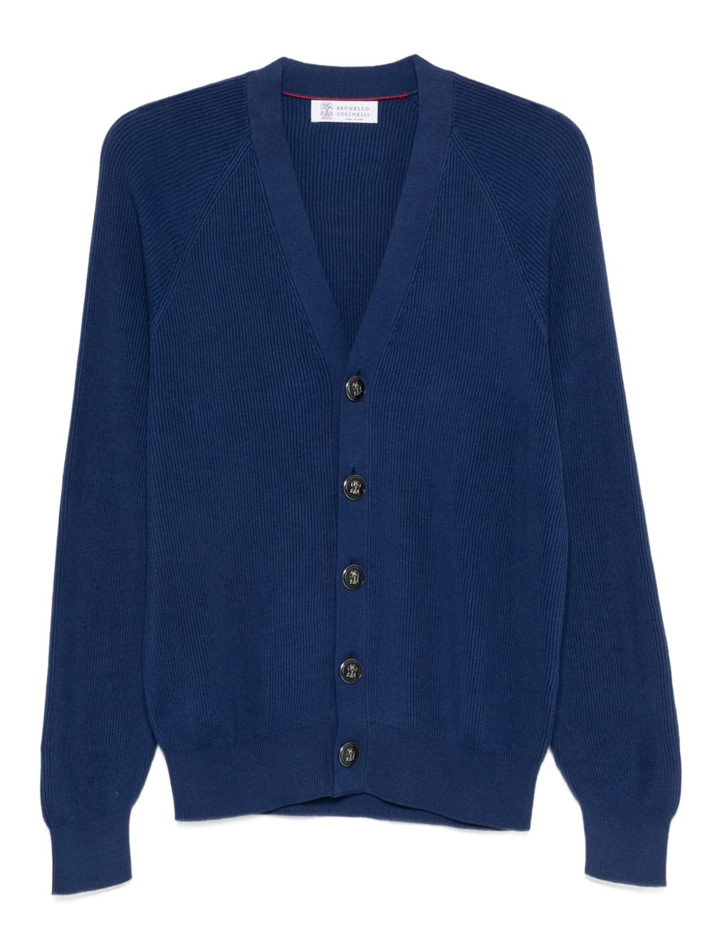 buttoned V-neck sweater