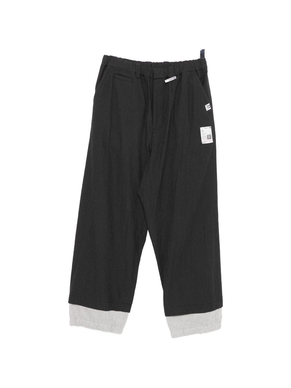 layered wool trousers