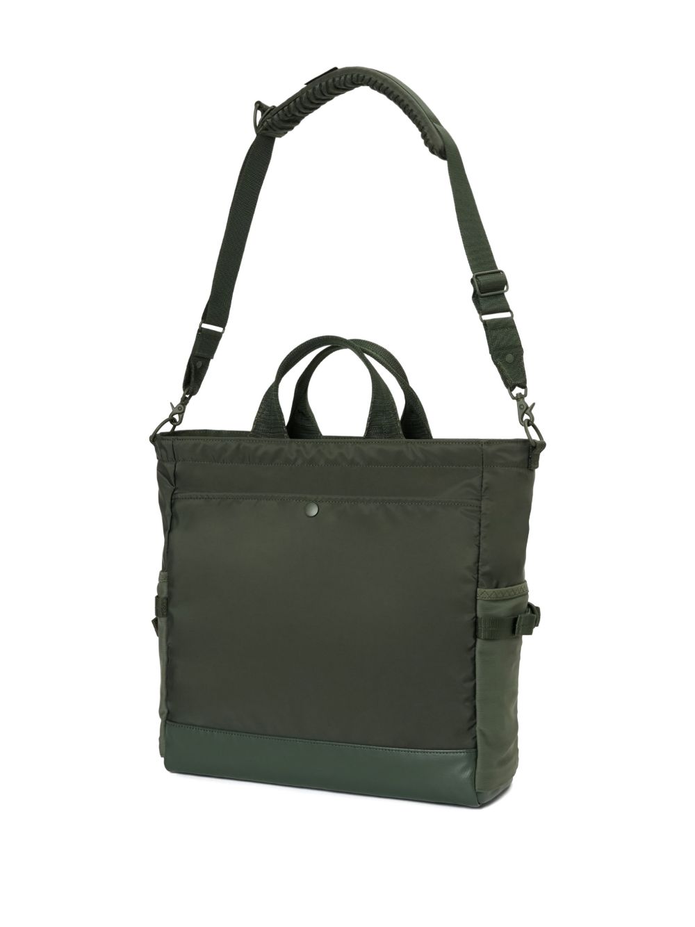 appliqué top handle tote bag