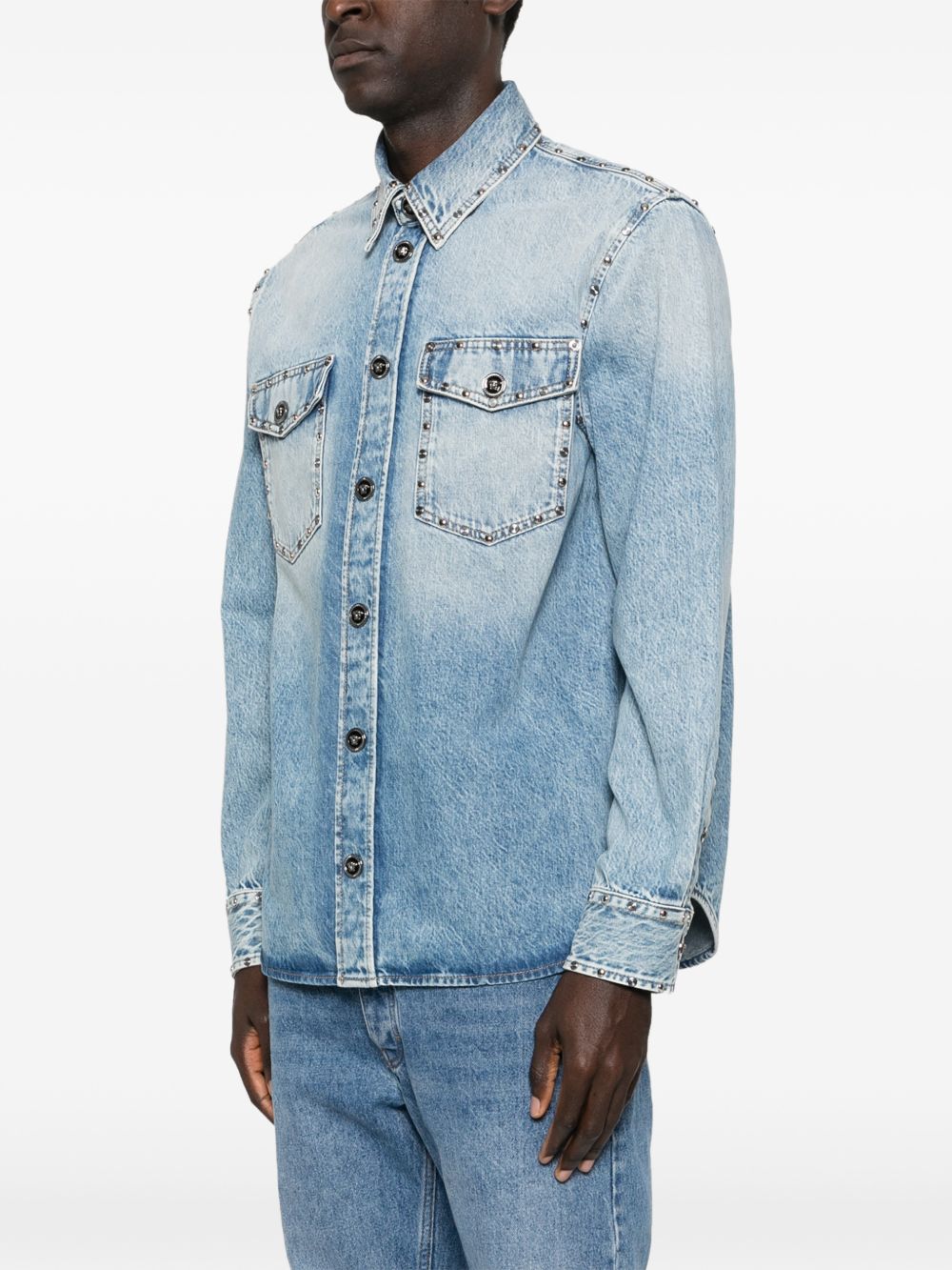 studded-pocket shirt