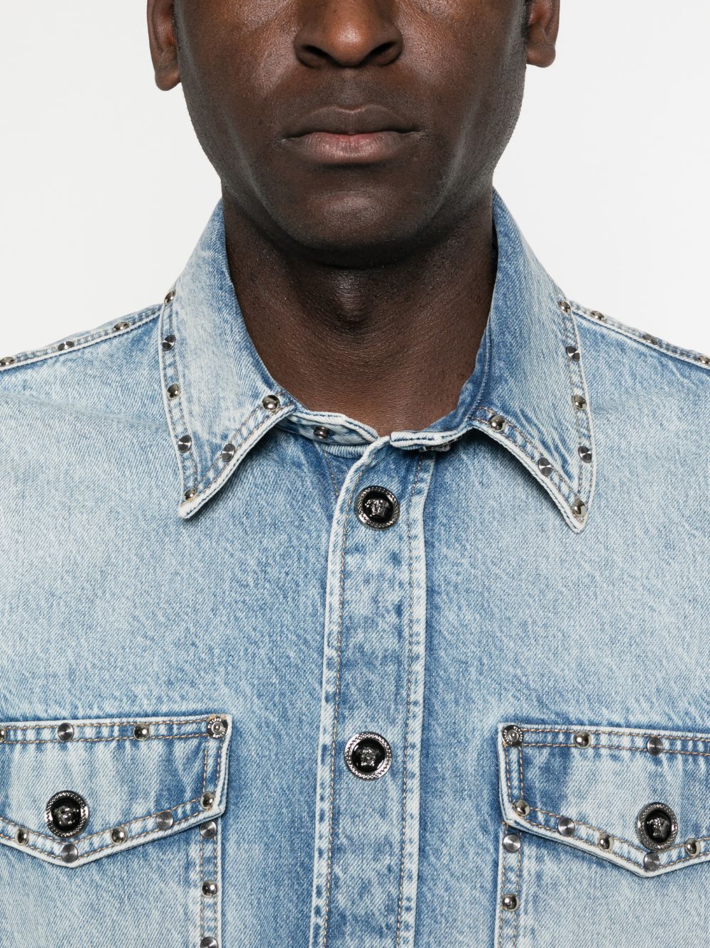 studded-pocket shirt