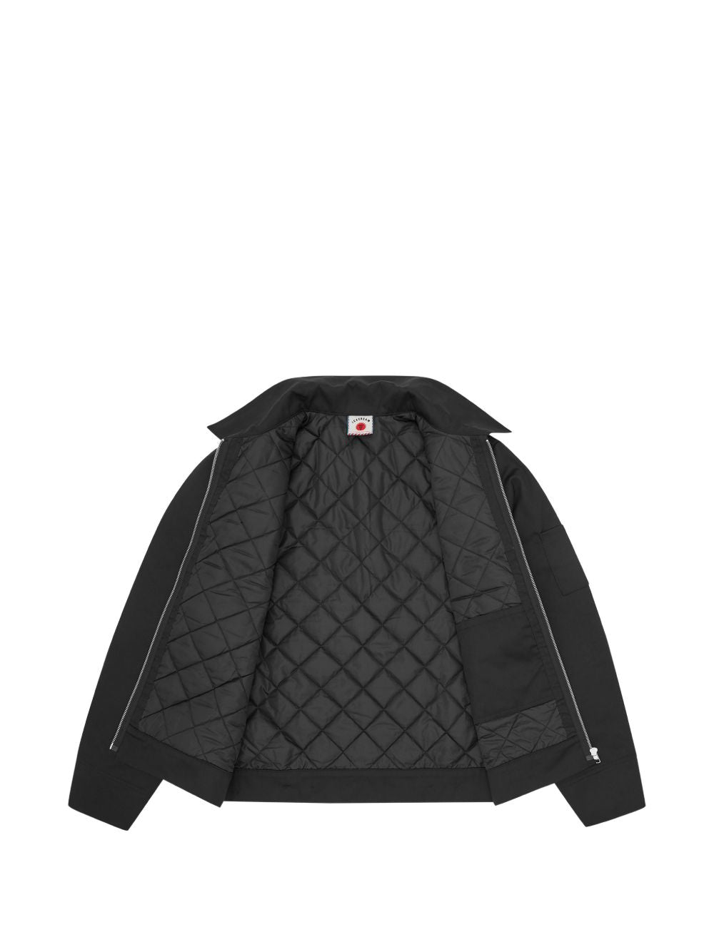 pointed-collar zip jacket