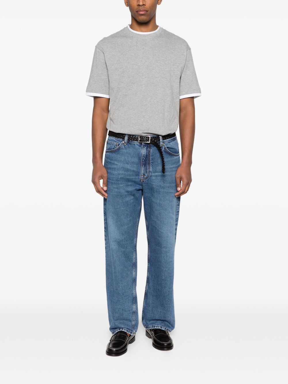 contrasting-trim T-shirt