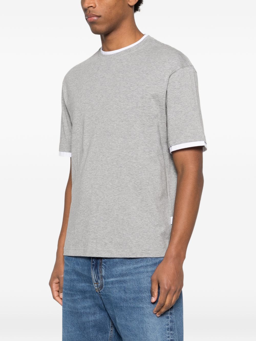 contrasting-trim T-shirt