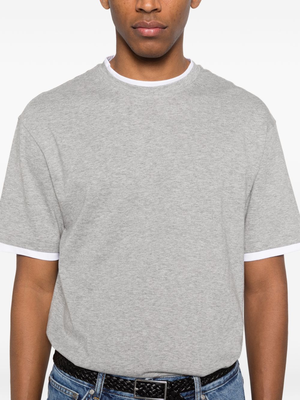 contrasting-trim T-shirt