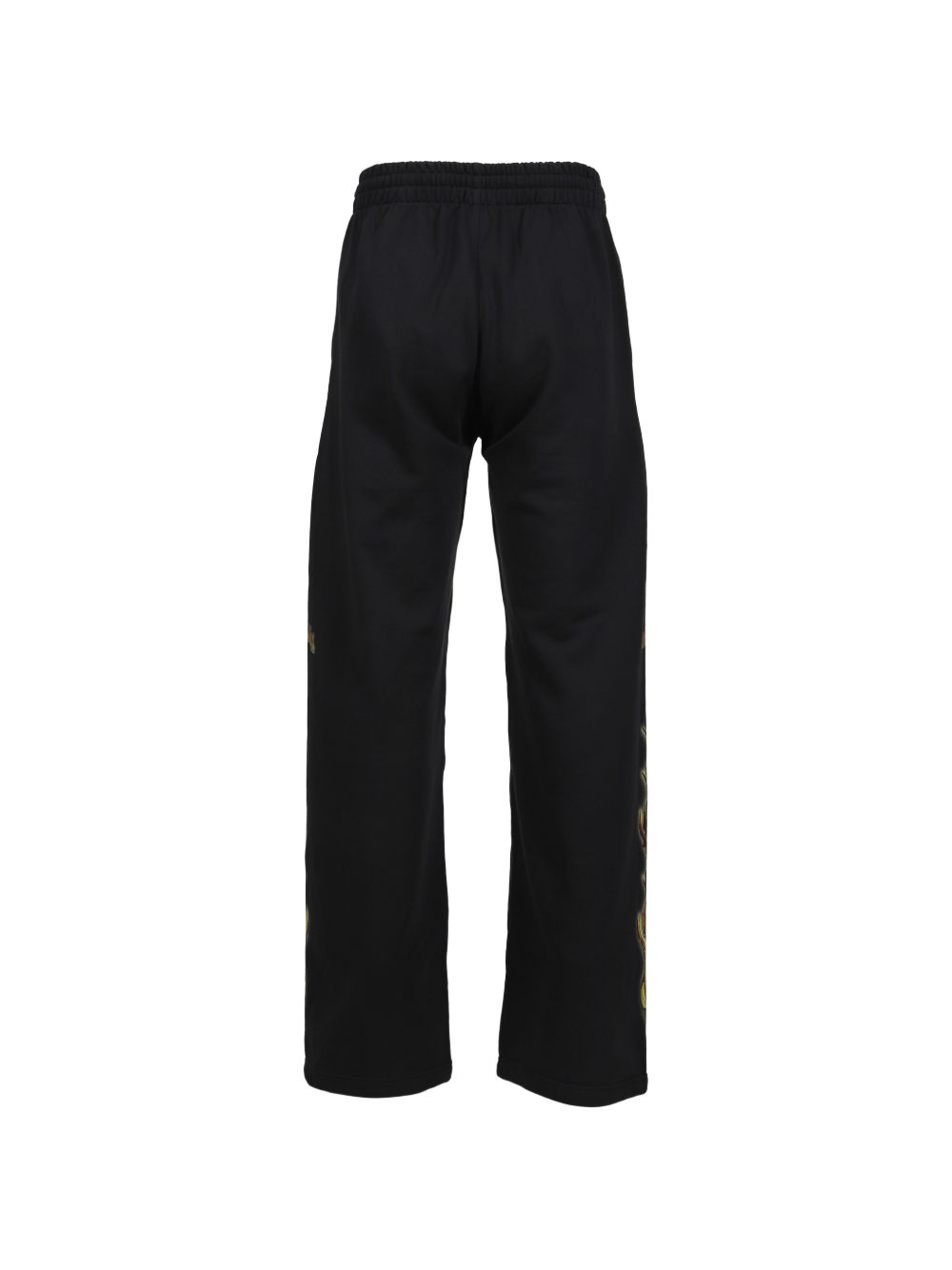 flame-graphic track pants