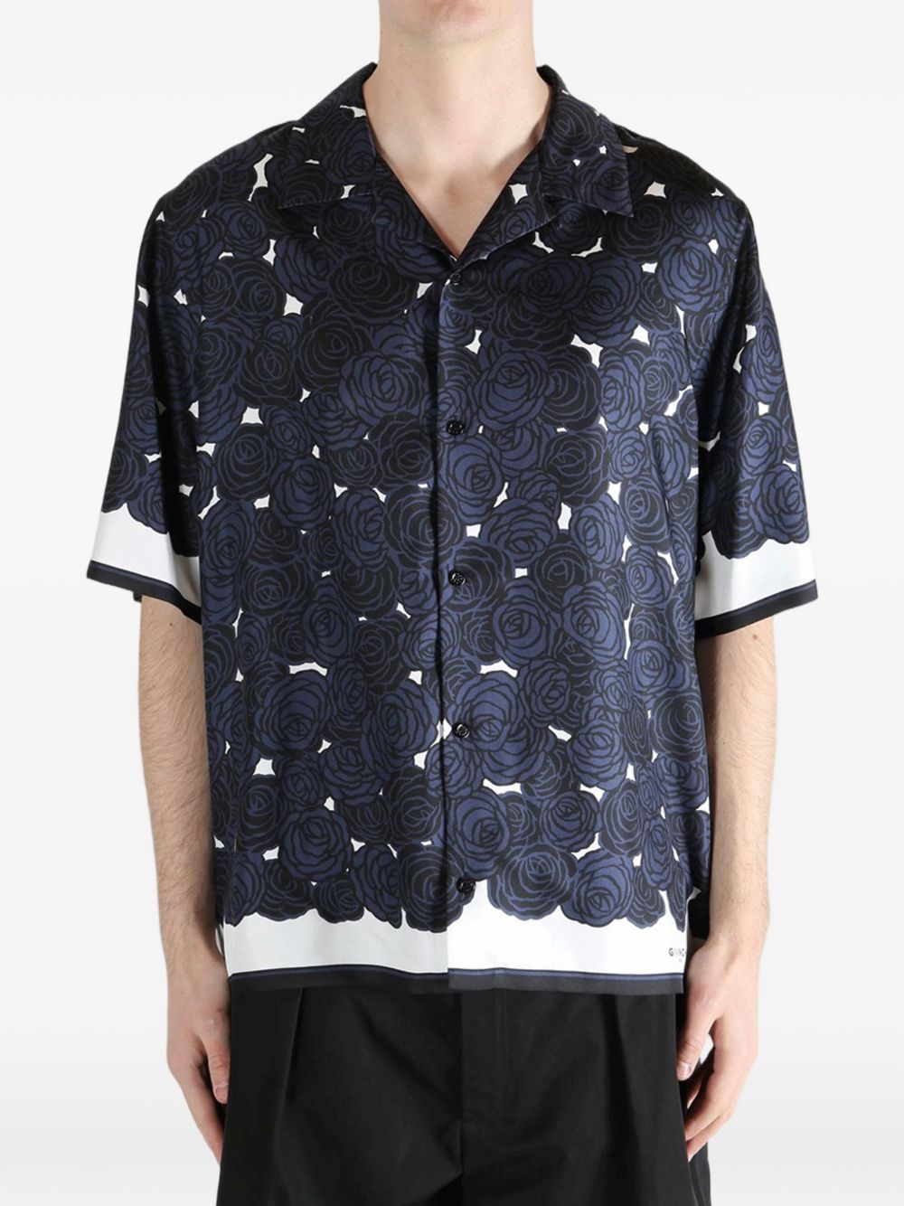 floral-print shirt