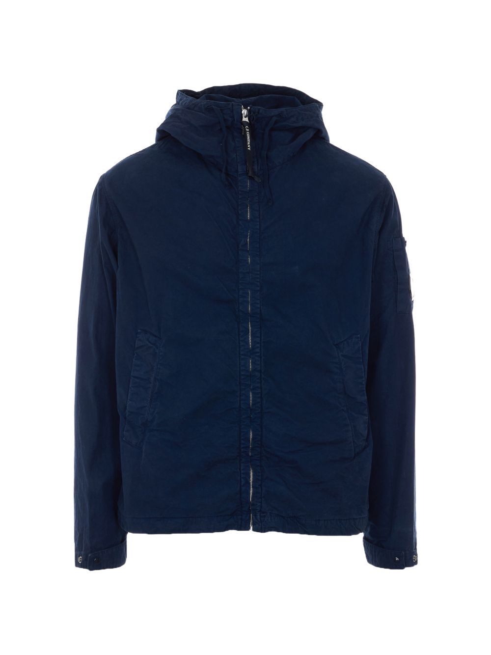hooded patch logo jacket