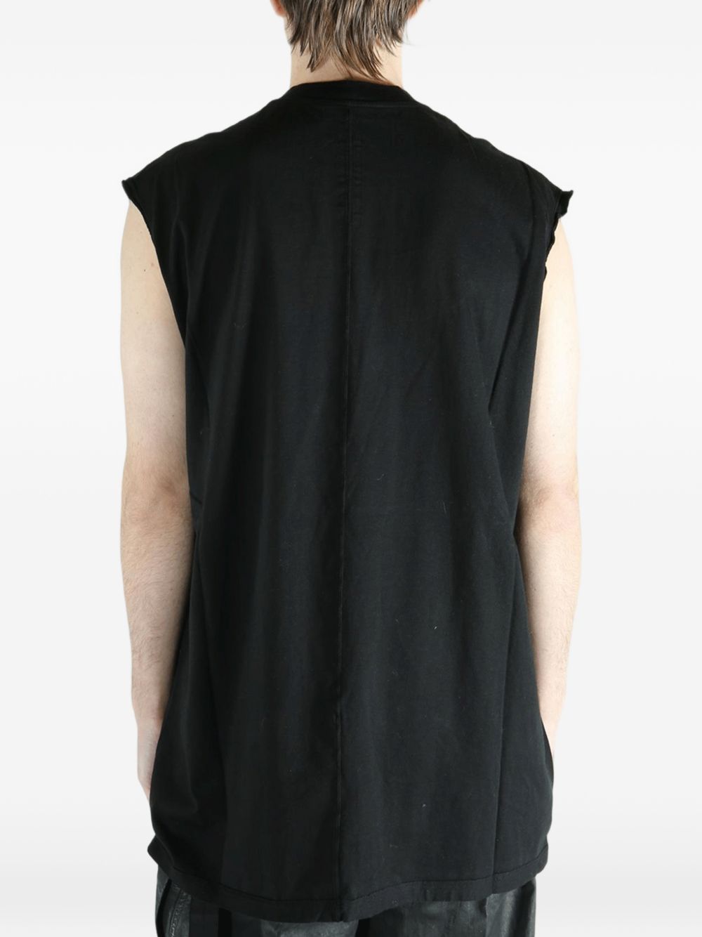 sleeveless mock-neck top