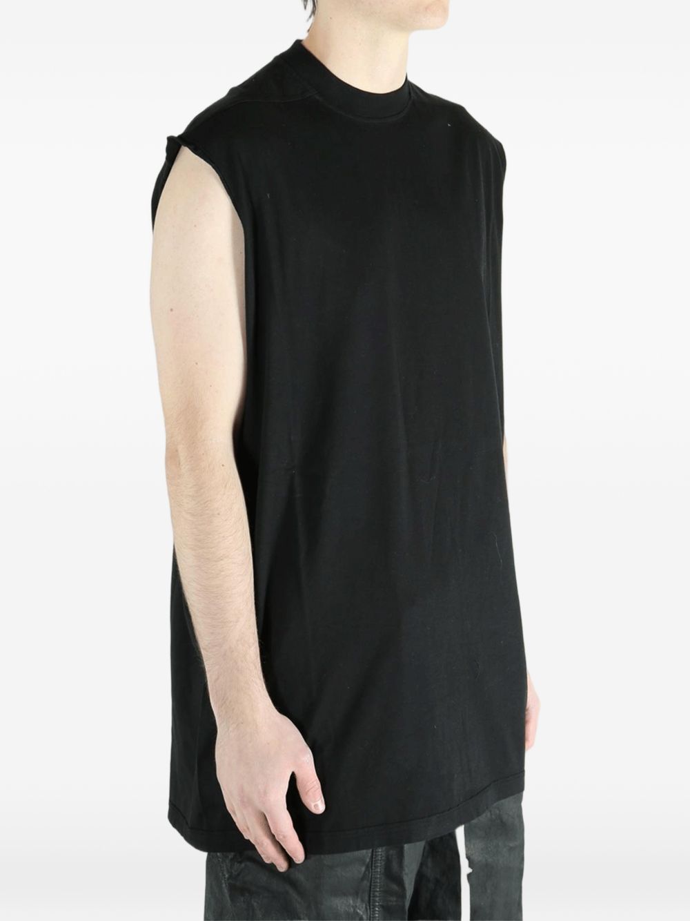 sleeveless mock-neck top