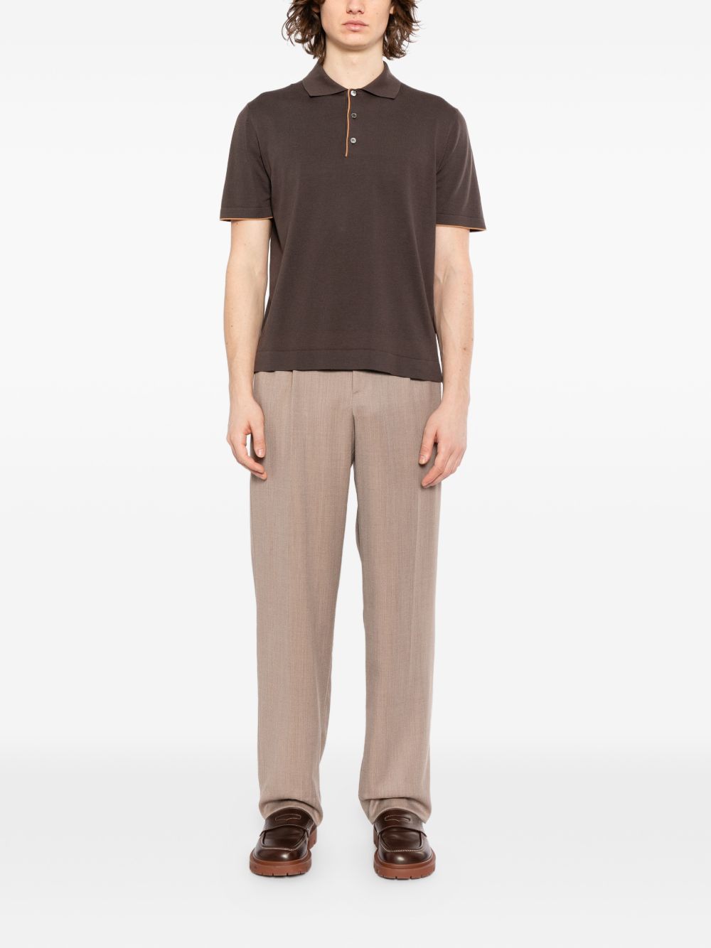 knitted polo shirt