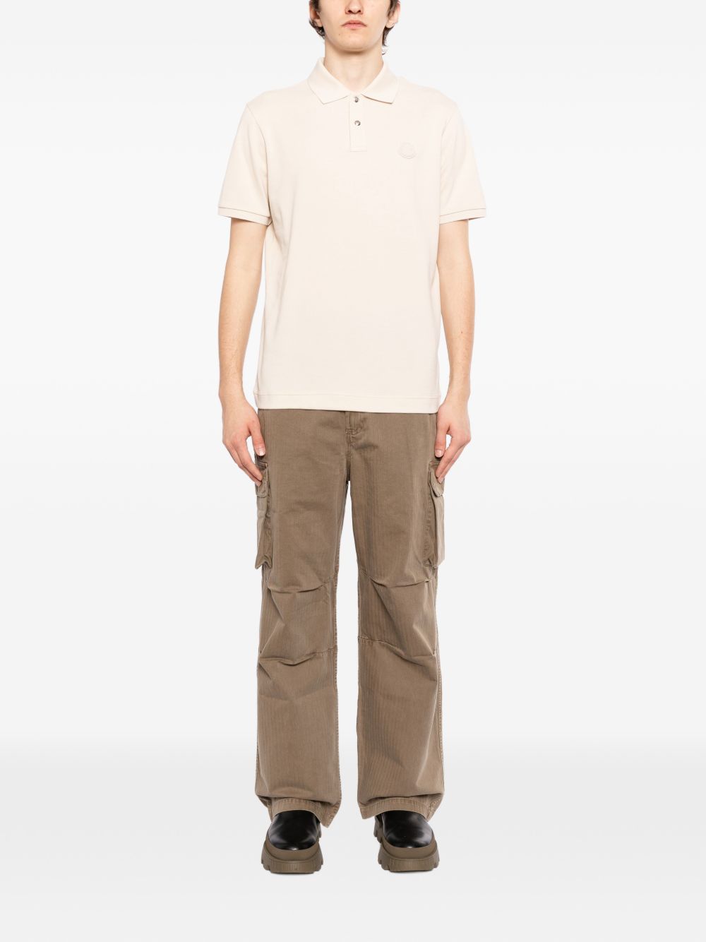 logo patch polo shirt