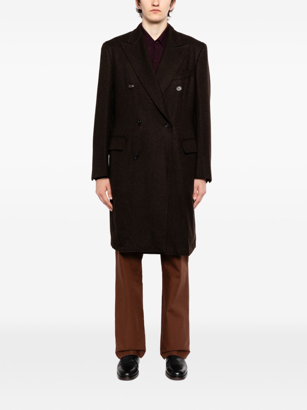 Spiga double-breasted overcoat
