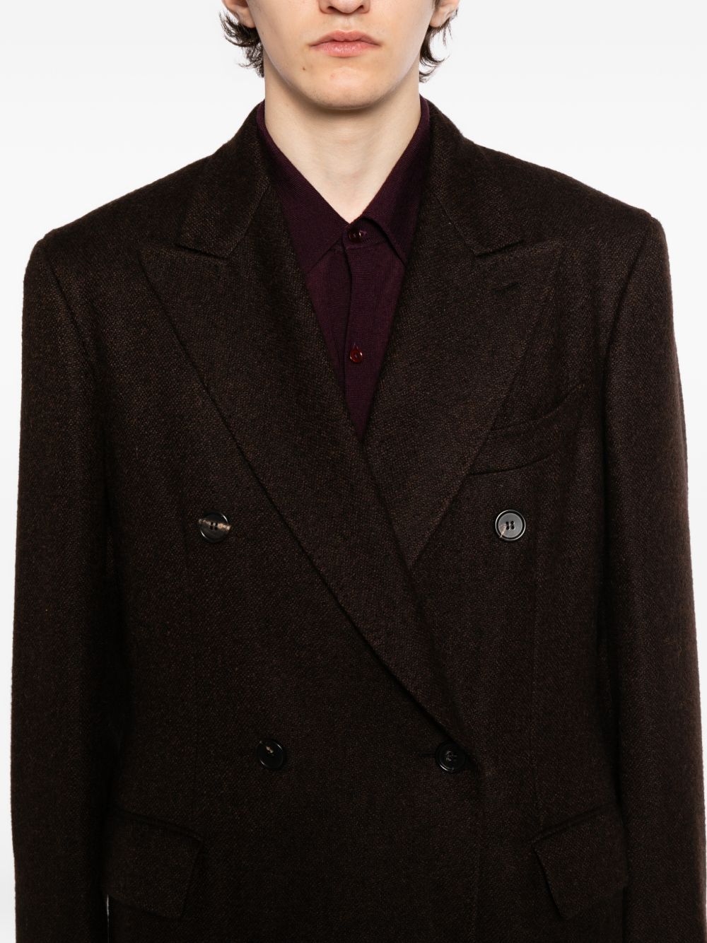 Spiga double-breasted overcoat