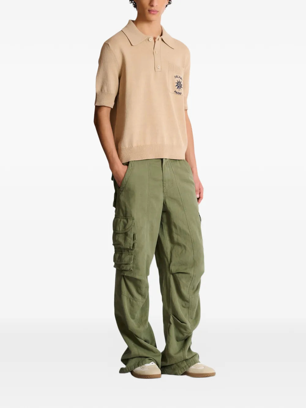 short-sleeve knitted polo shirt 