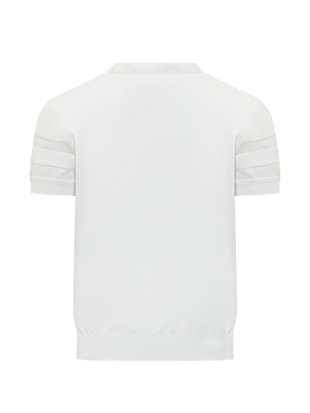 mesh panel sweater