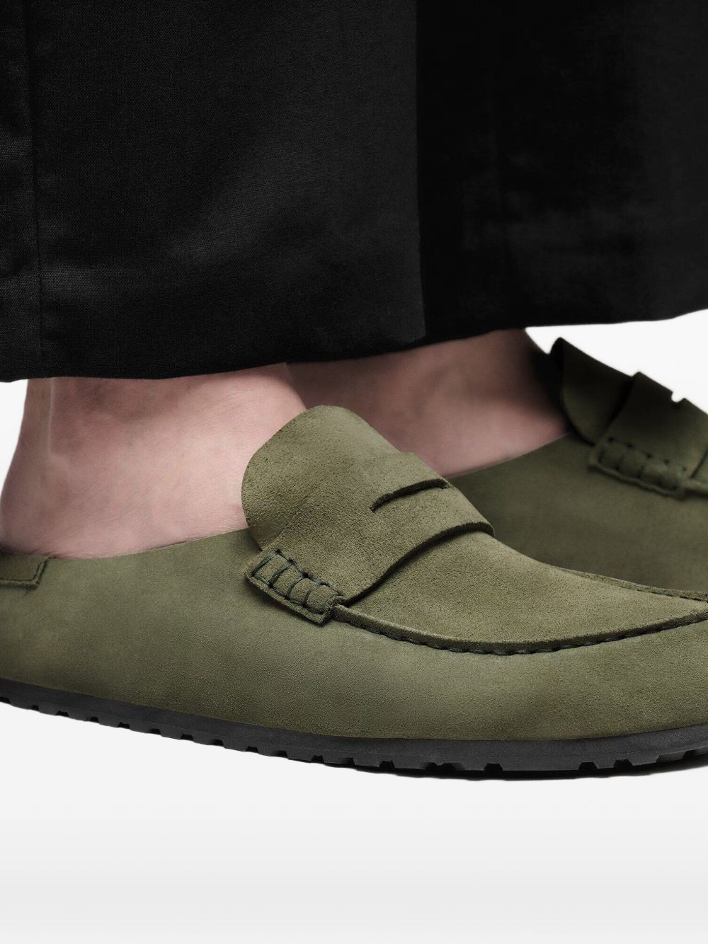 Naples Wrapped suede penny loafers