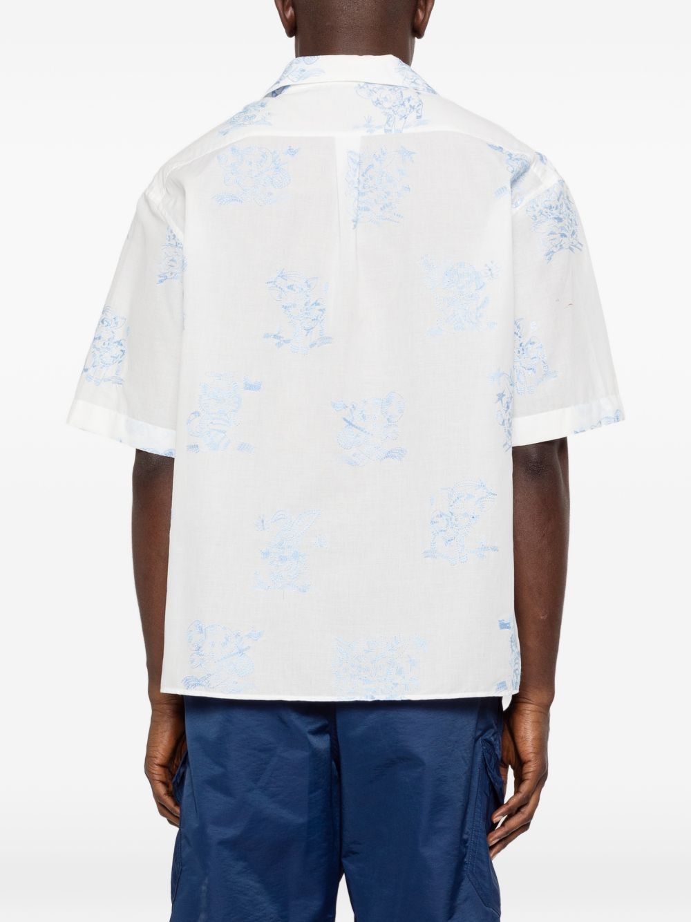 animals-embroidered shirt